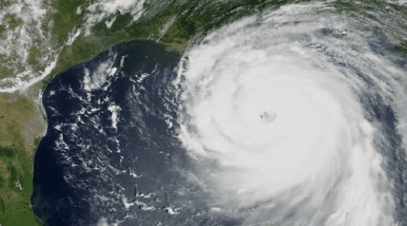 hurricane as seen from satellite