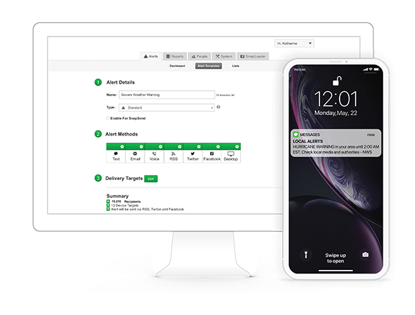 RaveAlert-main-desltop-mobile Rave alert desktop and mobile view