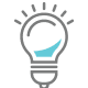 lightbulb idea icon blue