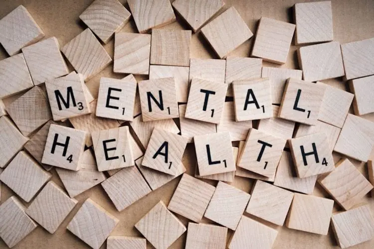 mental health spelled out in scrabble pieces