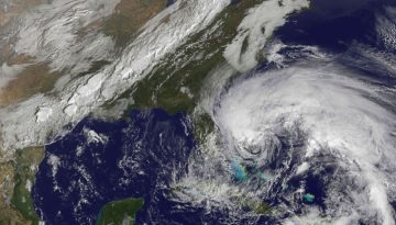 hurricane sandy satellite view
