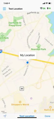panic button app location test app screenshot