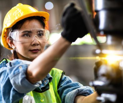 manufacturing woman work in a plant
